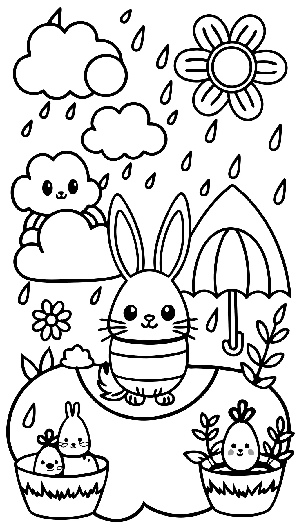 april coloring pages